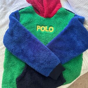 NWT Polo Hoodie color block